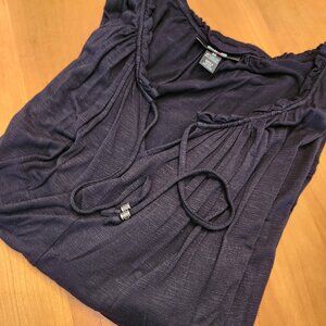 Style & Co Black Peasant‎ Style Cold Shoulder Top 3/4 Sleeve Size 3X